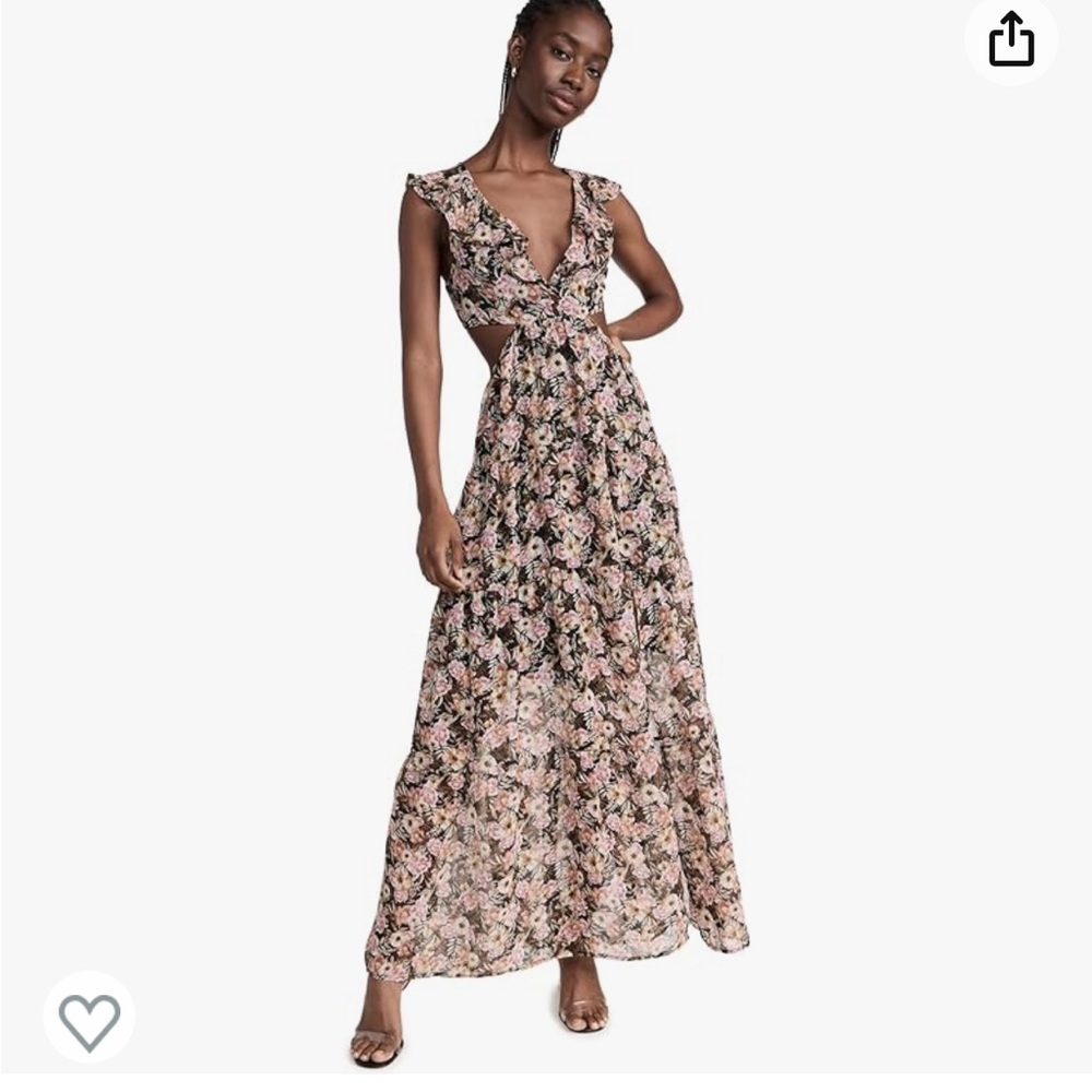 ASTR the label Women's Maxi Floral Cutout Dress